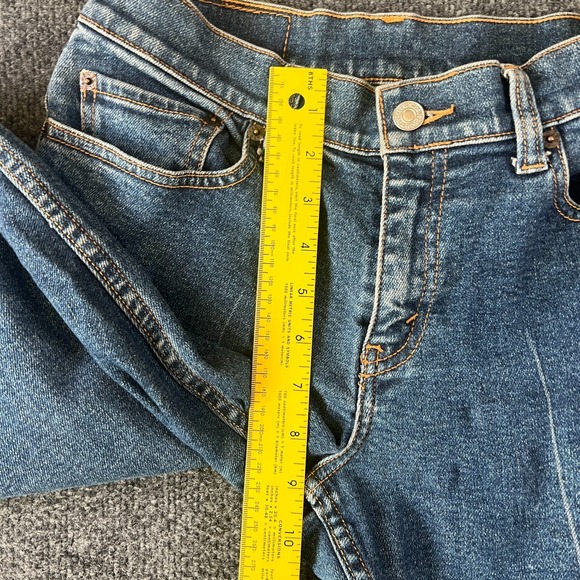 Levi's 515 Bootcut Leg Jeans Women 30x29 Blue Denim Stretch Mid Rise Medium Wash - Picture 4 of 16